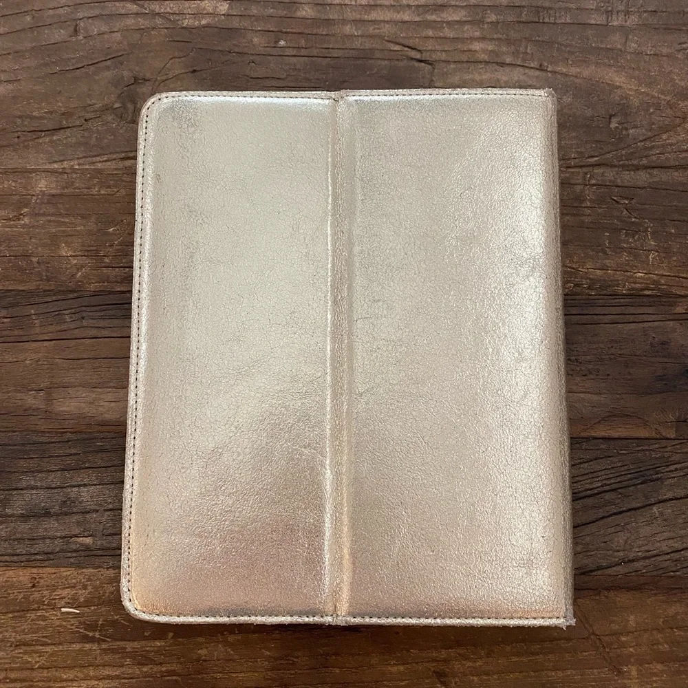 Tory Burch Metallic Gold Leather iPad case